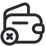Empty Wallet Remove SVG Icon